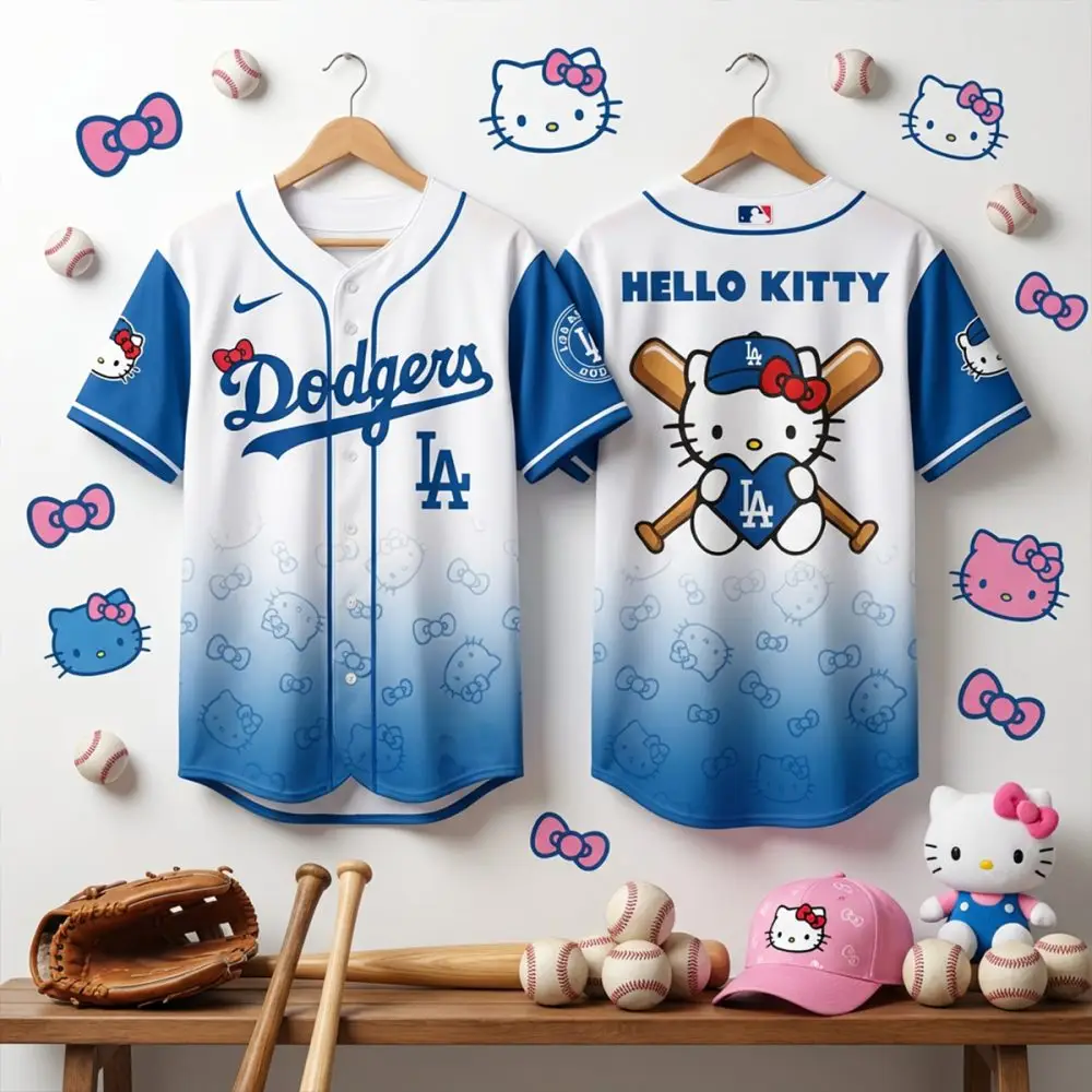 Hello Kitty X Dodgers Baseball Jersey - Limited Edition Fan Gear