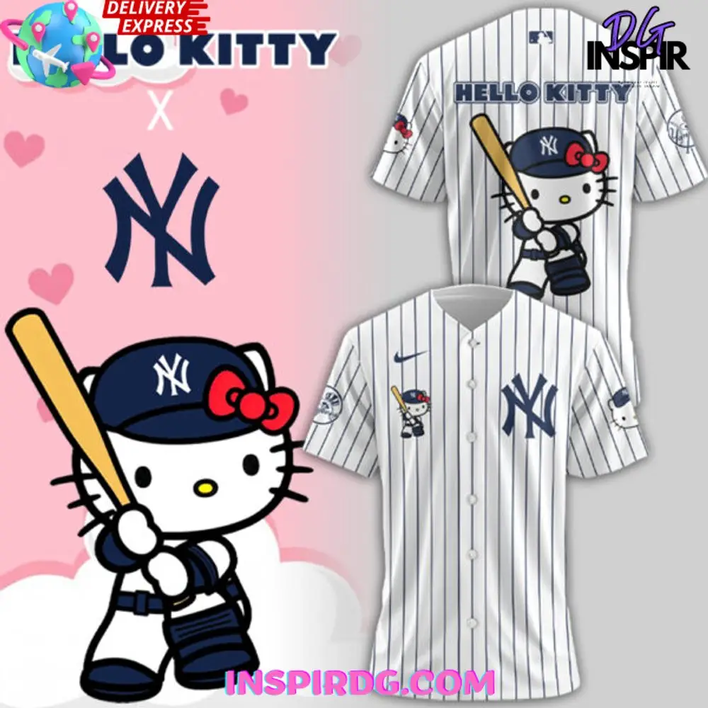 Hello Kitty X New York Yankees 2024 Baseball Jersey Hello Kitty X New York Yankees 2024 Baseball Jersey - Image 1
