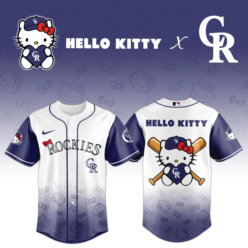 Hello Kitty X Rockies Baseball Jersey – Cute & Stylish Fan Gear