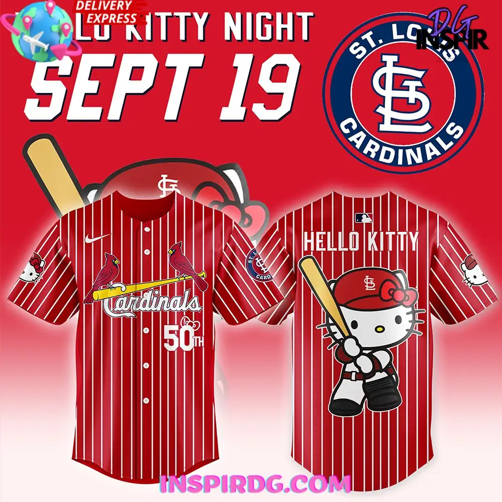 Hello Kitty X St. Louis Cardinals 50Th Anniversary Baseball Jersey