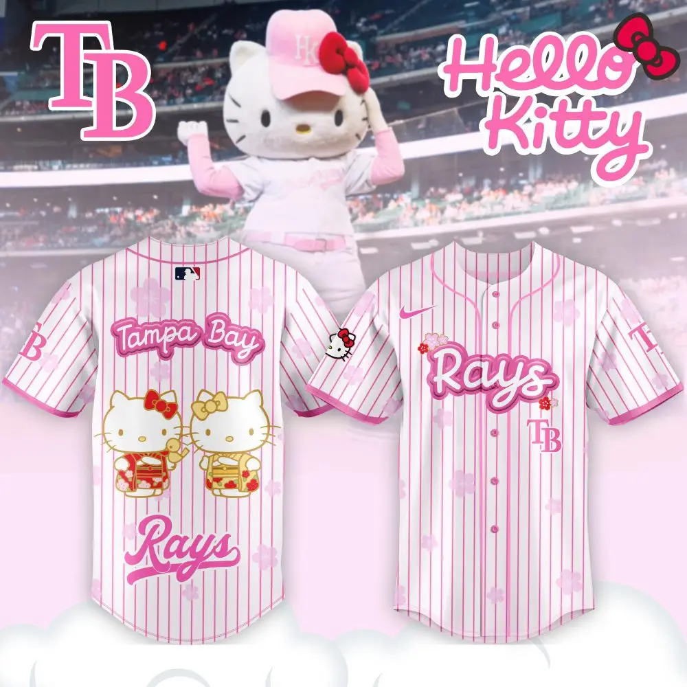 Hello Kitty X Tampa Bay Rays Limited Edition Pink Jersey – Cute & Stylish Fan Gear!