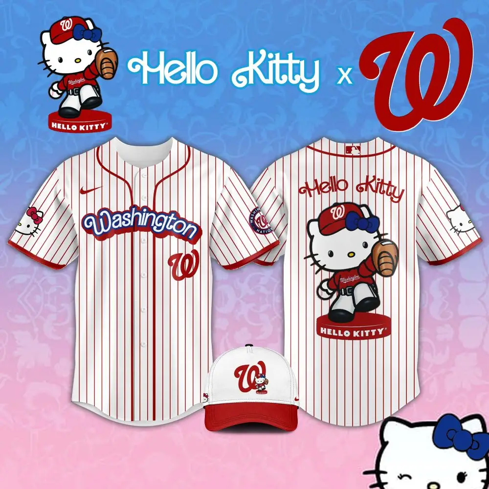 Hello Kitty X Washington Nationals Baseball Jersey – Limited Edition Collectible