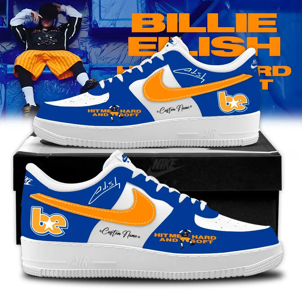 Hit Me Hard and Soff Custom Name Billie Eilish Tour Air Force 1 Shoes 