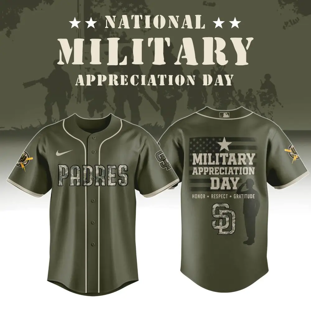 Honor Military Appreciation Day With Limited Edition Padres Jersey – Show Your Support!