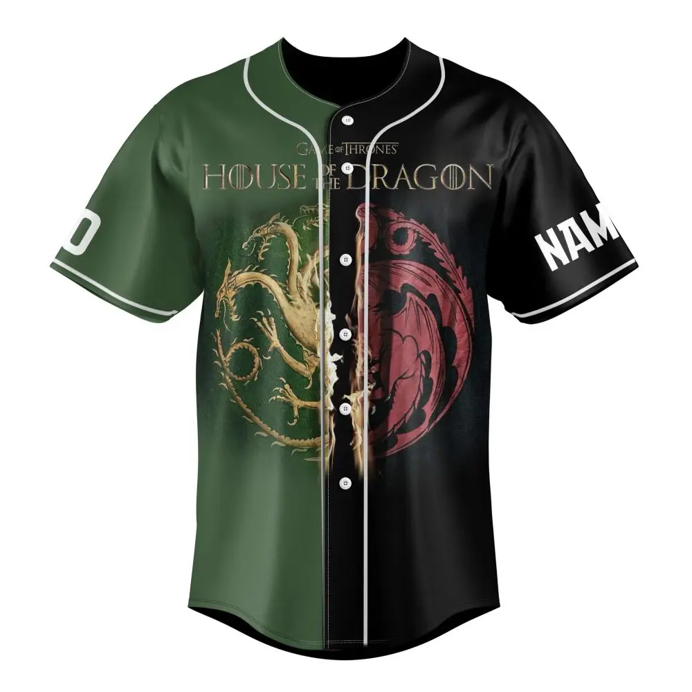 House Of The Dragon Baseball Jersey – Game Of Thrones Fan Apparel, Unisex Sizes Available