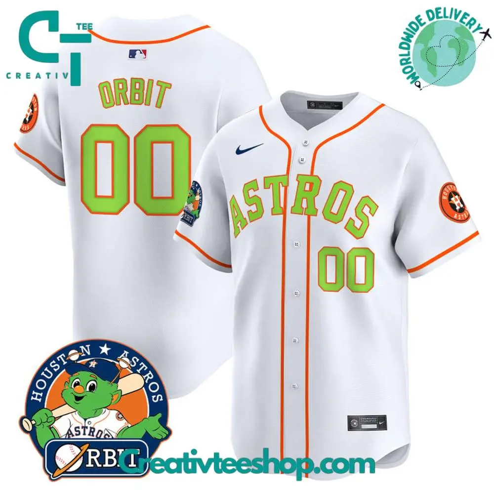Houston Astro Orbit White Baseball Jersey