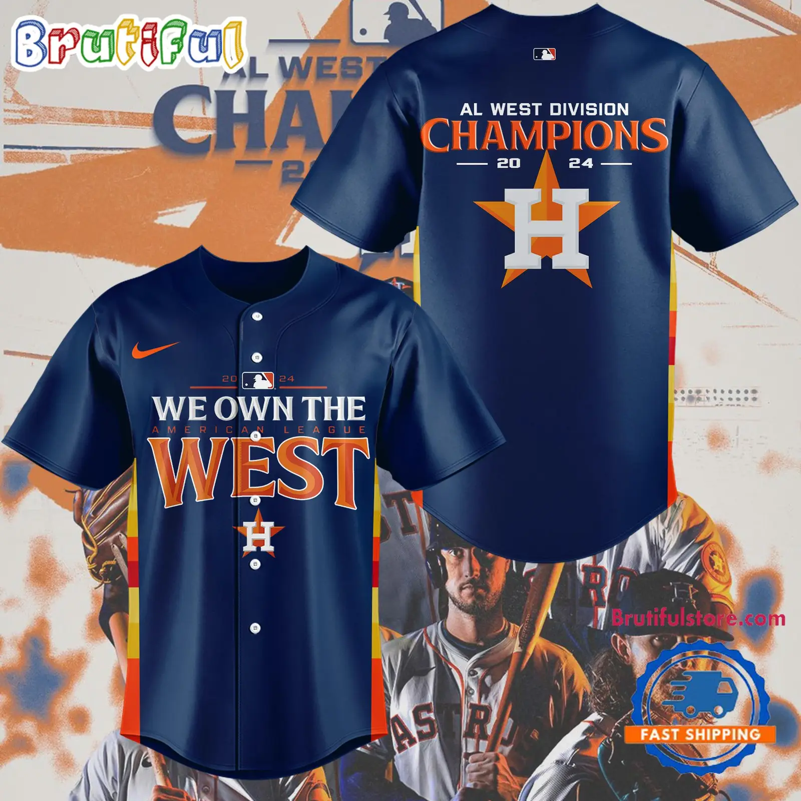 Houston Astros 2024 AL West Division Champions Jersey Shirt