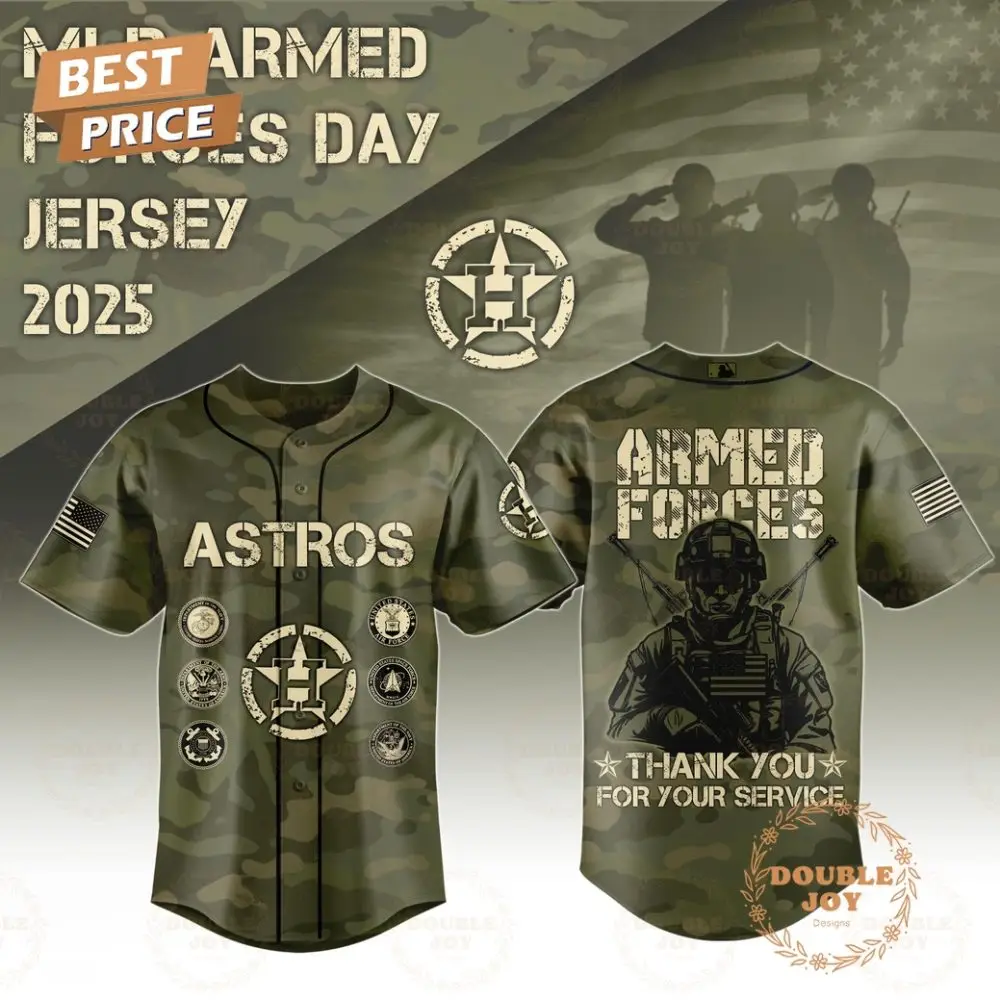 Houston Astros Armed Forces Day 2025 Thank You For Your Service Limited Edition Baseball Jersey