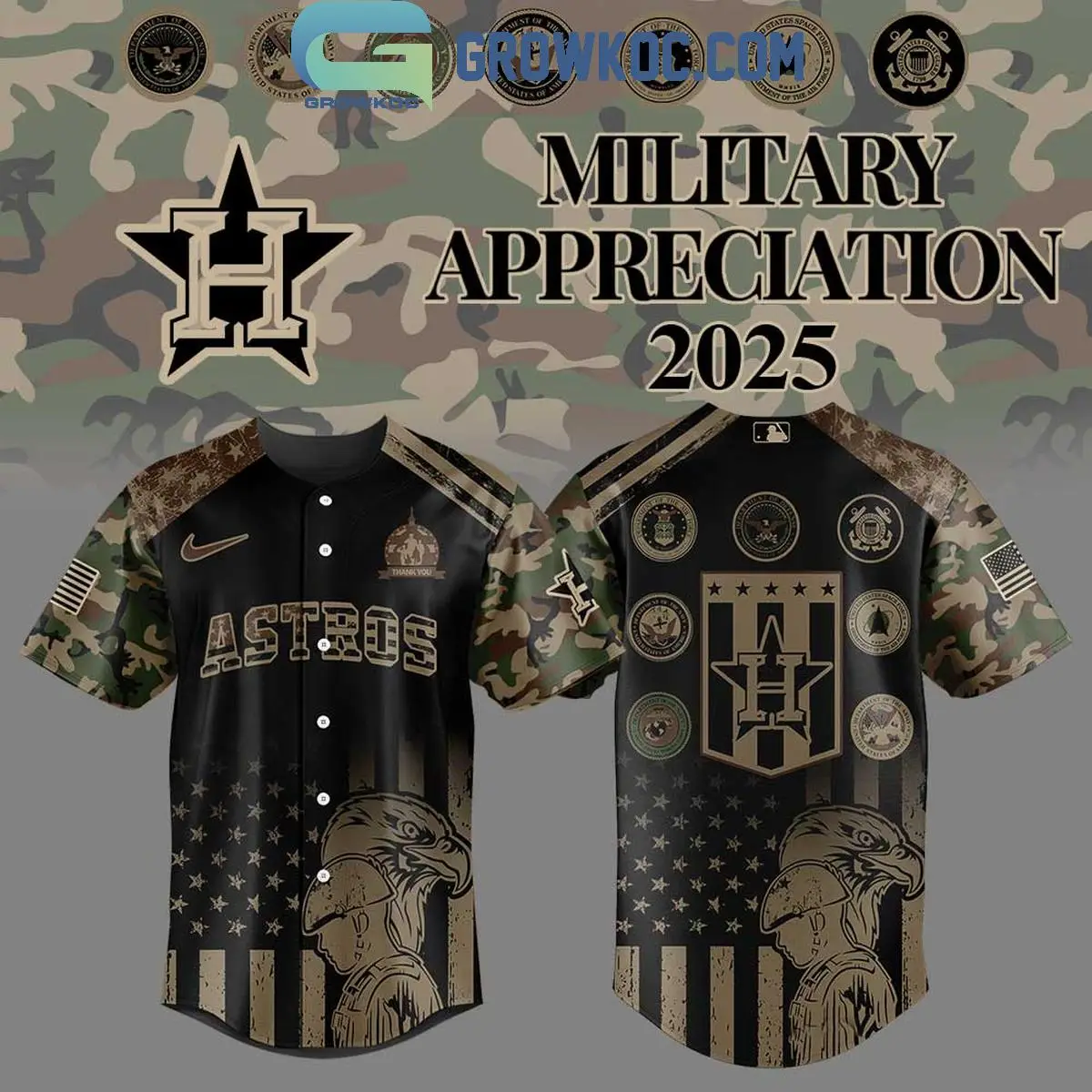 Houston Astros Celebrating Military Day Jersey