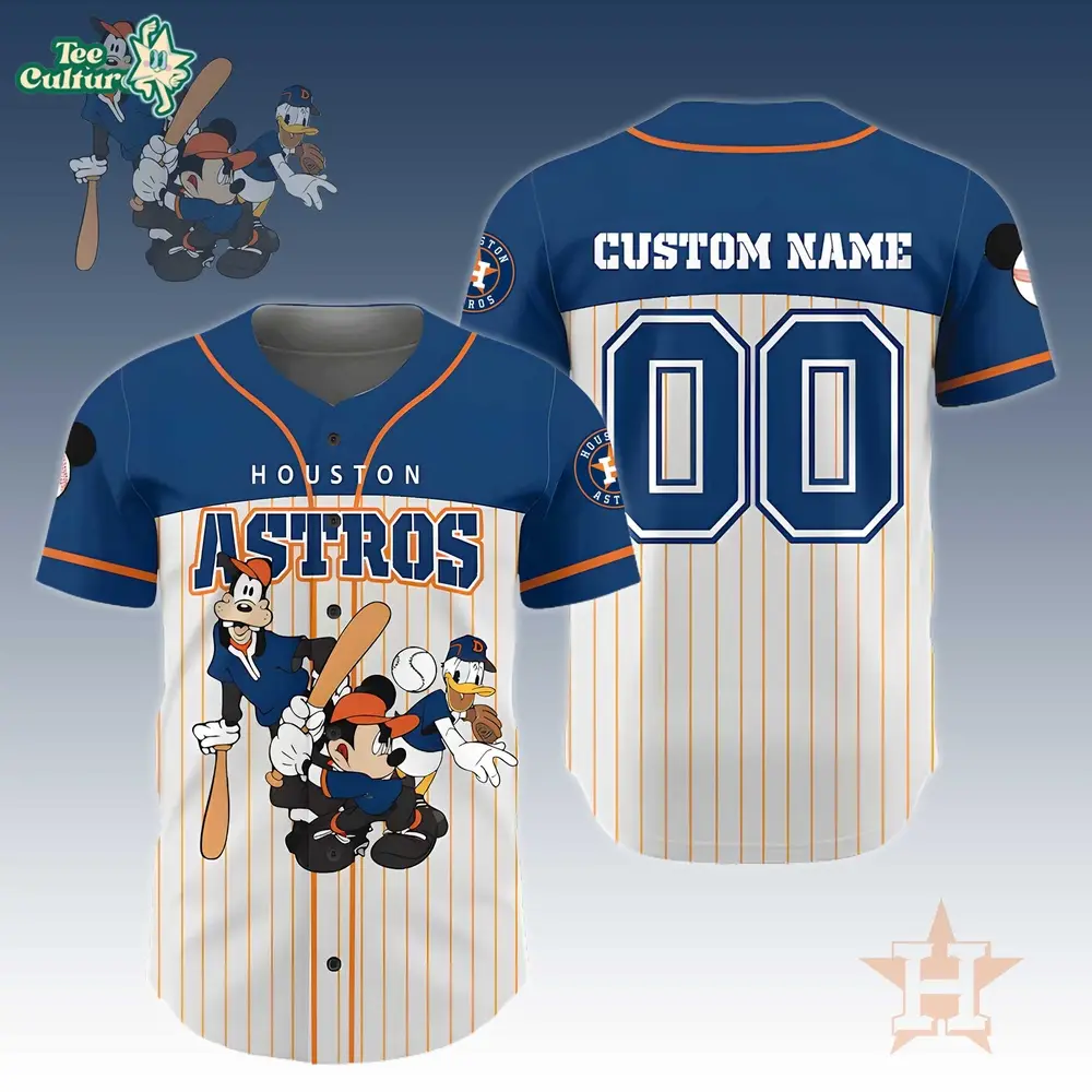 Houston Astros Custom Name and Number Baseball Jersey Personalized Fan Gift