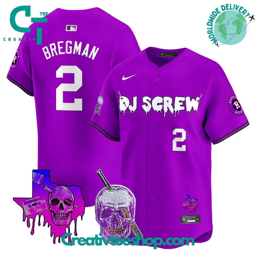 Houston Astros Dj Screw Purple Baseball Jersey