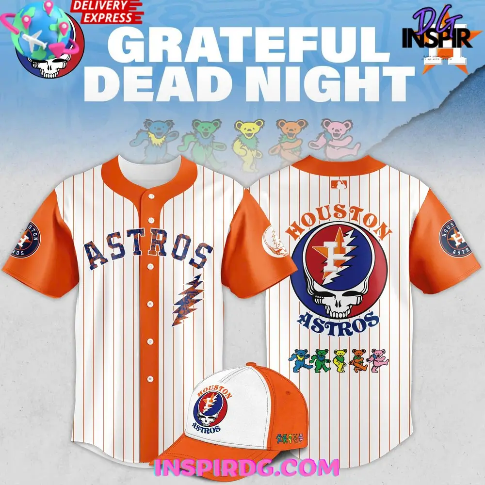 Houston Astros Grateful Dead Night Game 2025 Baseball Jersey