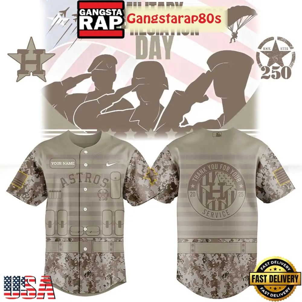 Houston Astros Military Appreciation 250th Anniversary 2025 Baseball Jersey