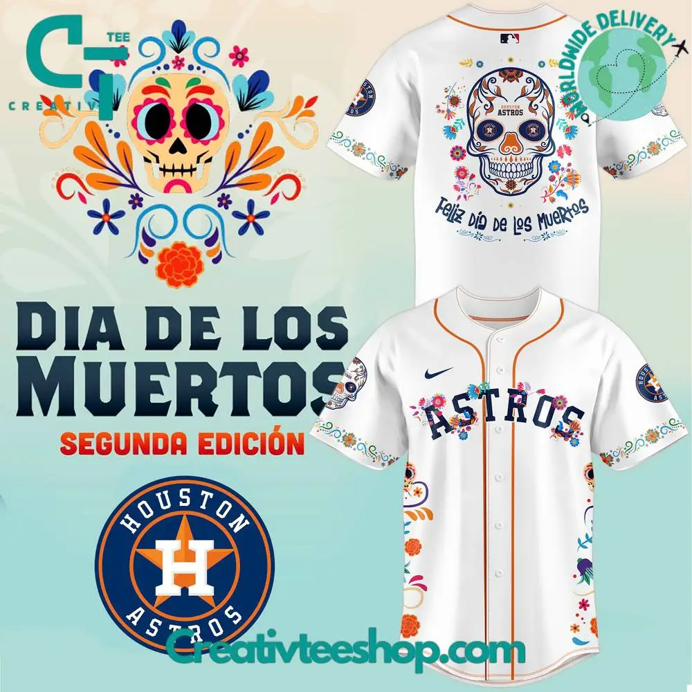 Houston Astros Mlb Dia De Los Muertos Baseball Jersey