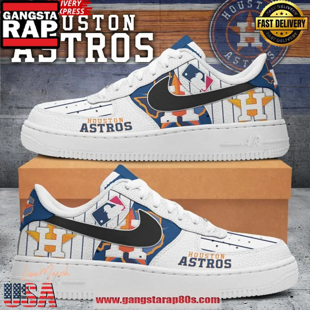 Houston Astros MLB Limited Edition Air Force 1 Sneakers Shoes Houston Astros MLB Limited Edition Air Force 1 Sneakers Shoes - Image 1