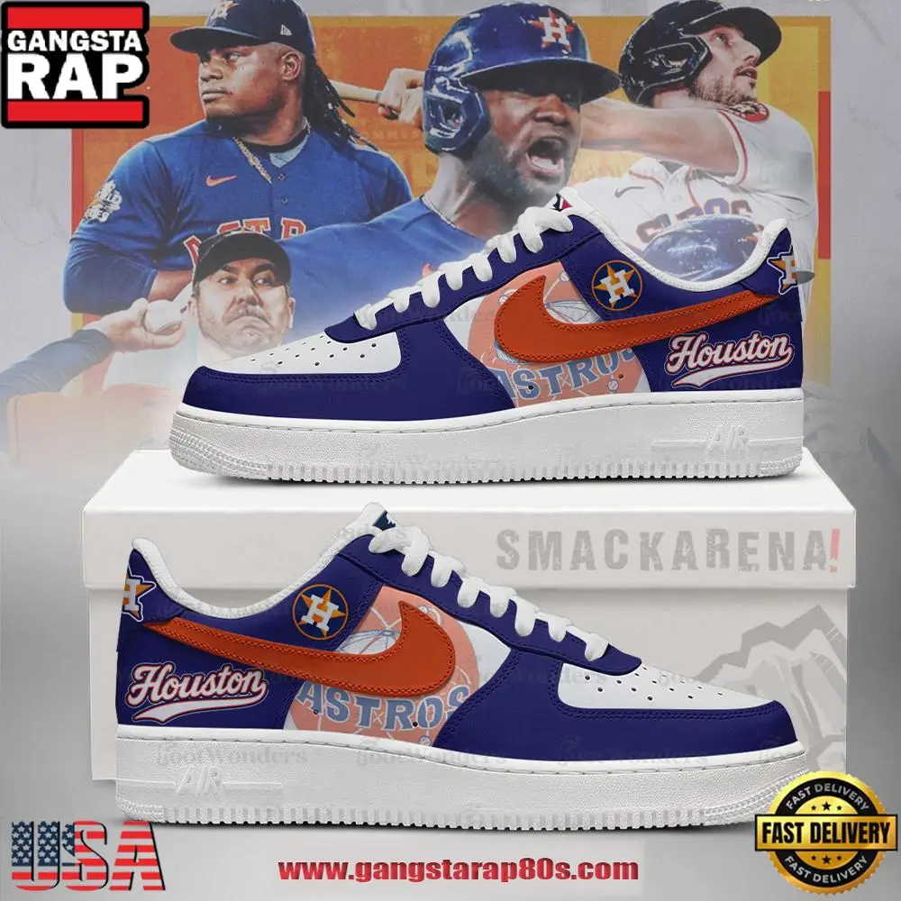 Houston Astros MLB Trending Sneakers Air Force 1 Low Top Shoes