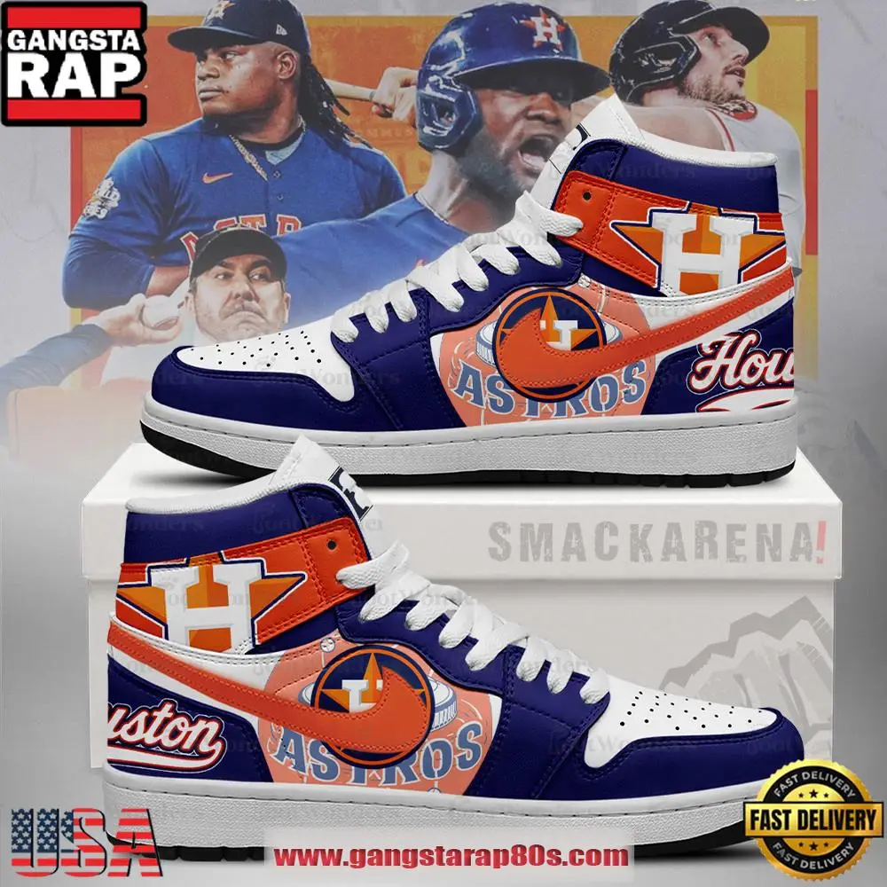 Houston Astros MLB Trending Sneakers Air Jordan 1 High Top Shoes