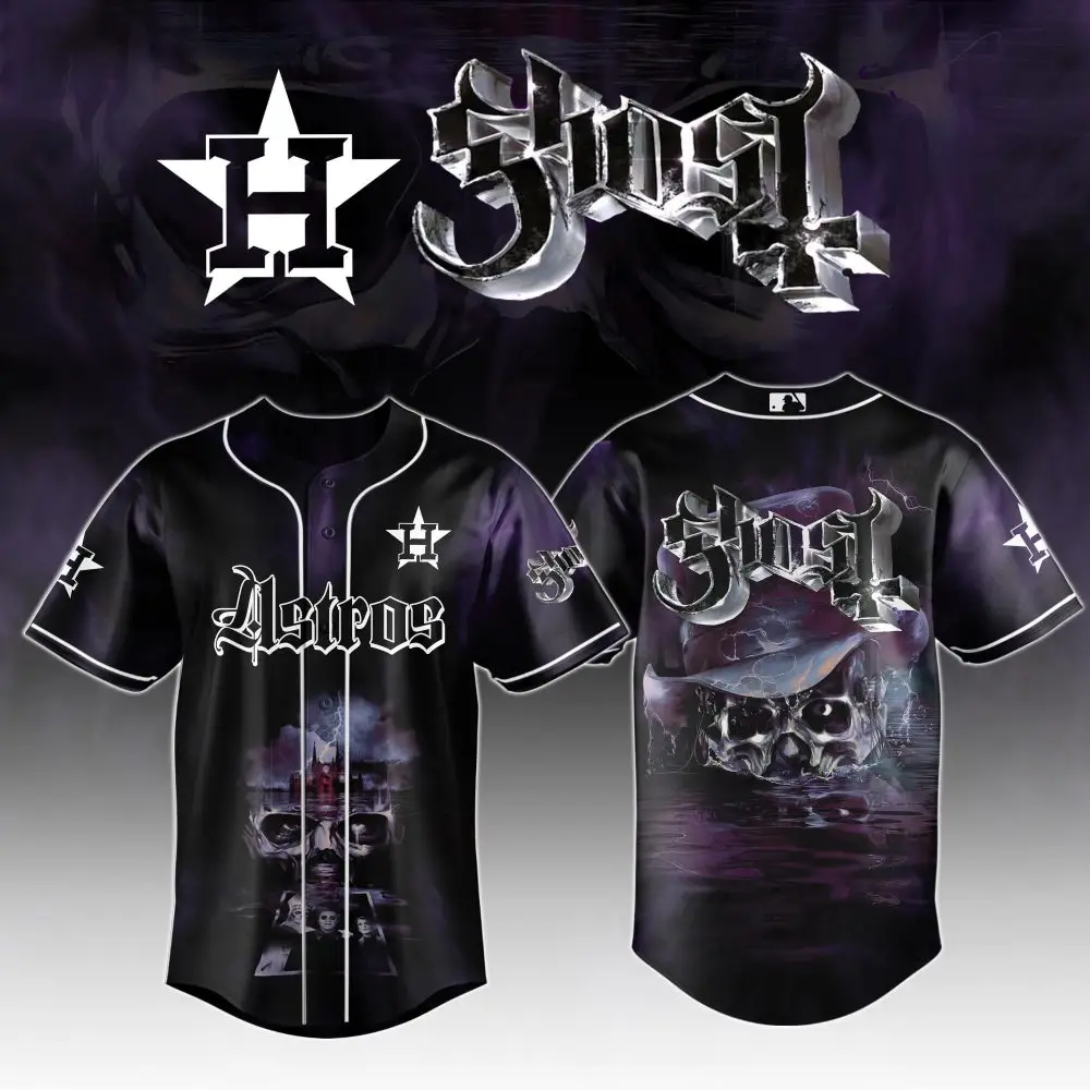Houston Astros Mlb X Ghost Night Show Custom Baseball Jersey