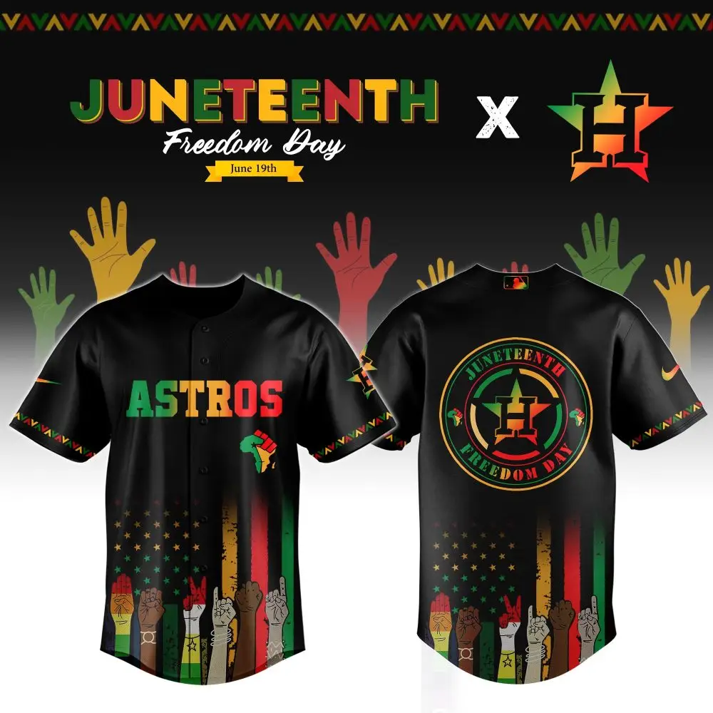 Houston Astros Mlb X Juneteenth Custom Baseball Jersey
