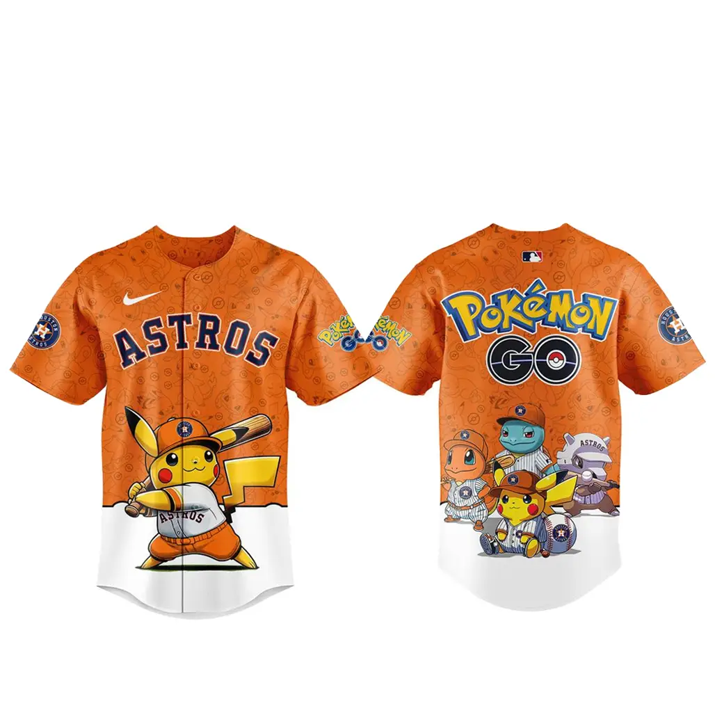 Houston Astros Pokemon Go Night 2026 Game Baseball Jersey - Tazila