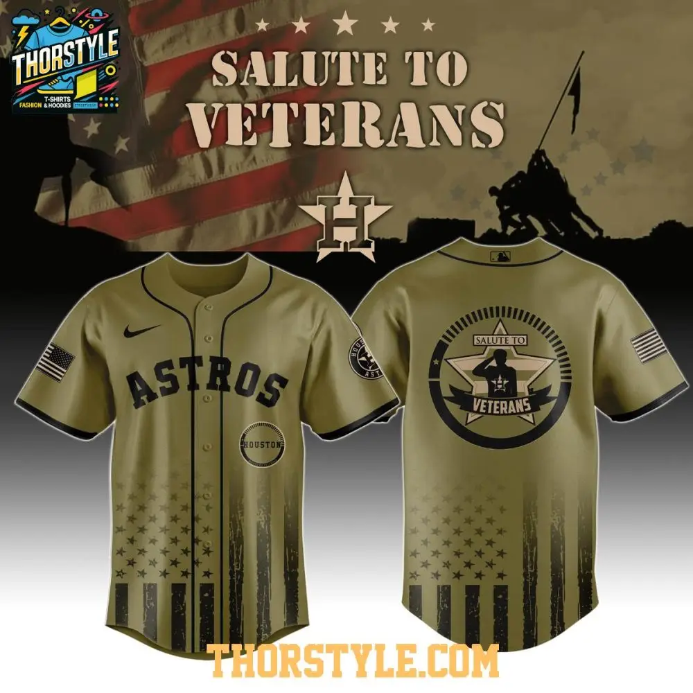 Houston Astros Salute To Veterans 2025 Proud Memories Baseball Jersey