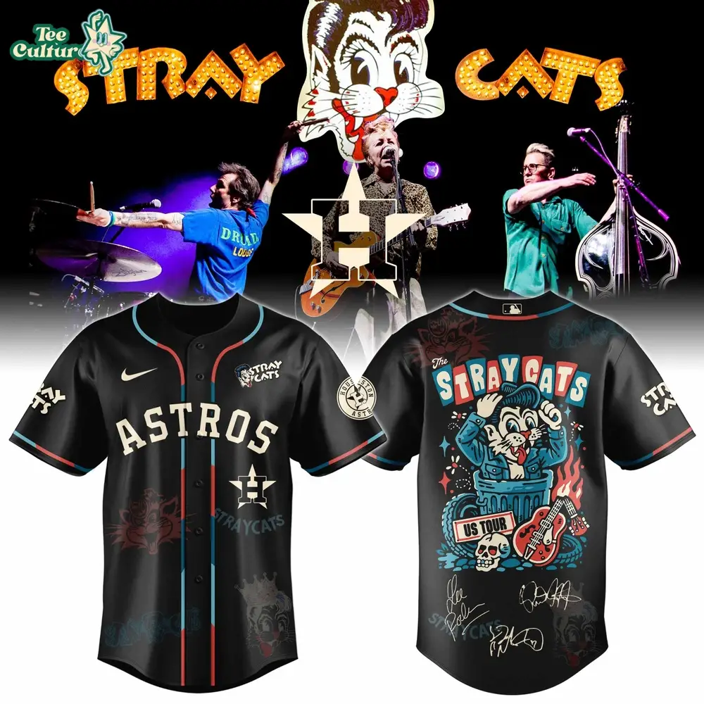 Houston Astros Stray Cats 2026 US Tour Inspired Baseball Jersey