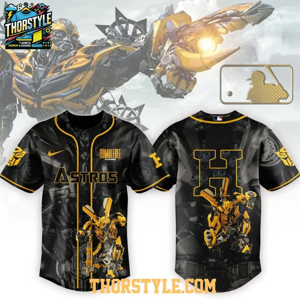 Houston Astros Transformers 2025 Autobot Bumblebee Baseball Jersey