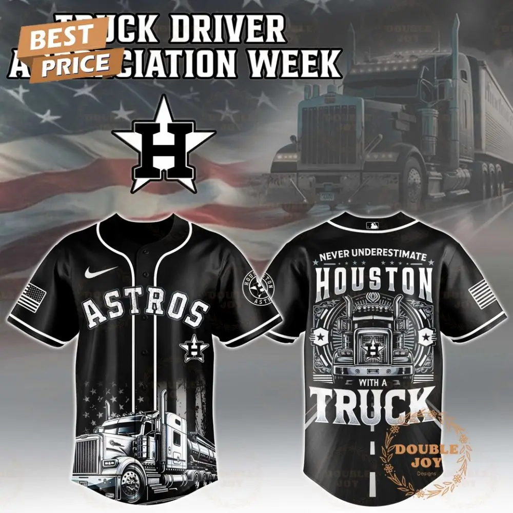 Houston Astros Truck Driver Appreciation Week 2025 Limited Edition Baseball Jersey Houston Astros Truck Driver Appreciation Week 2025 Limited Edition Baseball Jersey - Image 1