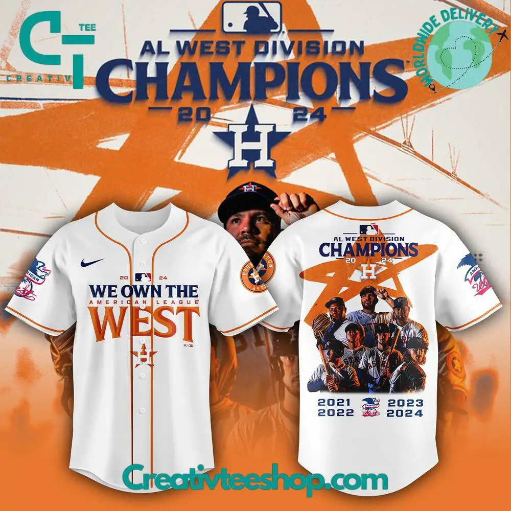 Houston Astros We Own The West Al West Champions Baseball Jersey