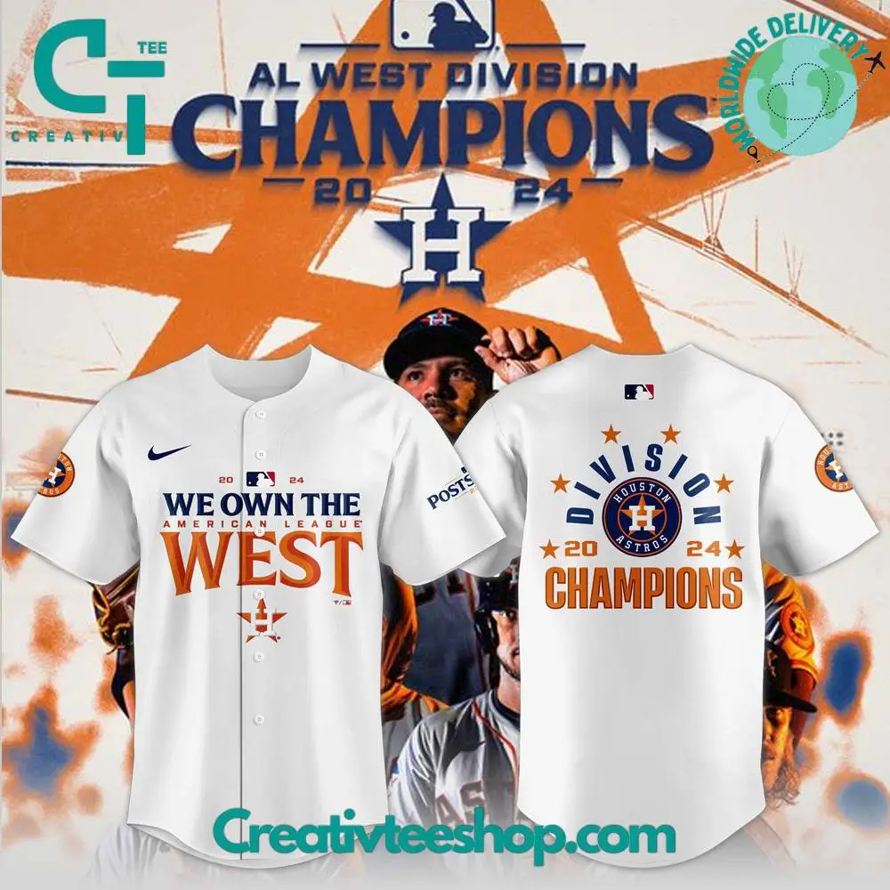 Houston Astros We Own The West Al West Champions White Baseball Jersey