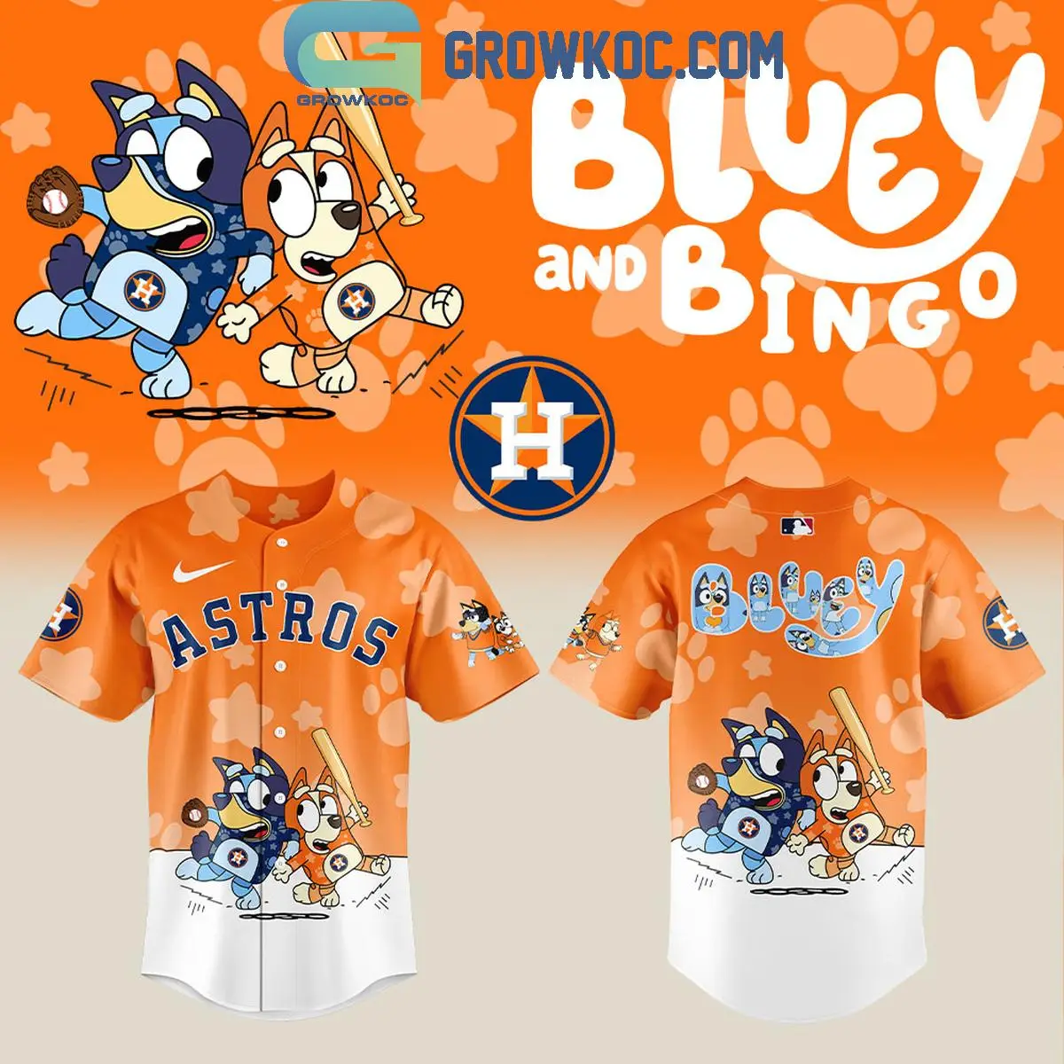 Houston Astros x Bluey and Bingo Baseball Jersey