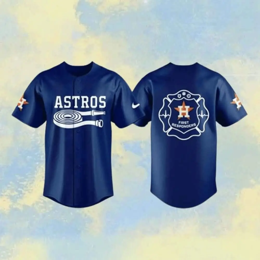Houston Astros X First Responders Night Baseball Jersey Houston Astros Merch Him Gifts