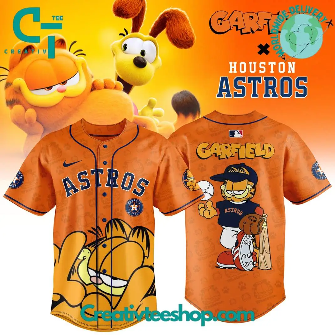 Houston Astros X Garfield Lazy Home Run Limited Edition Baseball Jersey