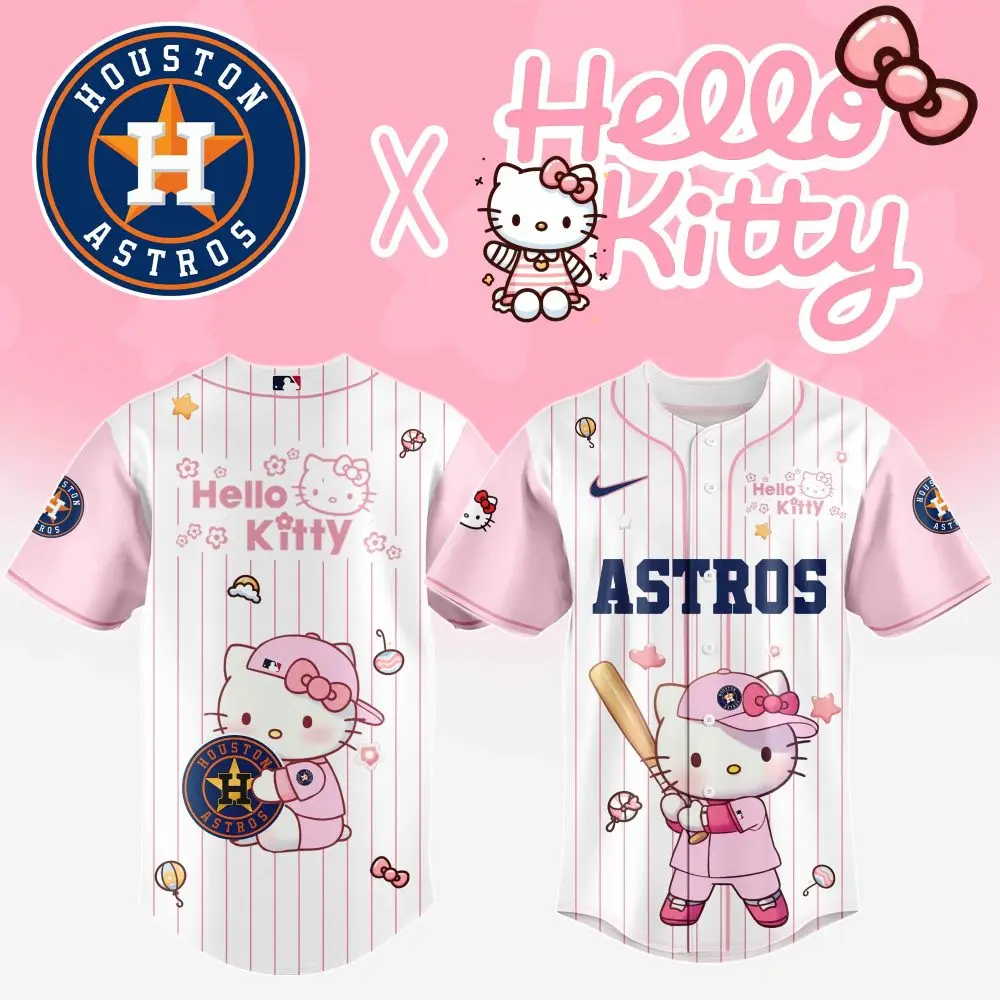 Houston Astros X Hello Kitty Limited Edition Baseball Jersey - Cute & Sporty Fan Gear
