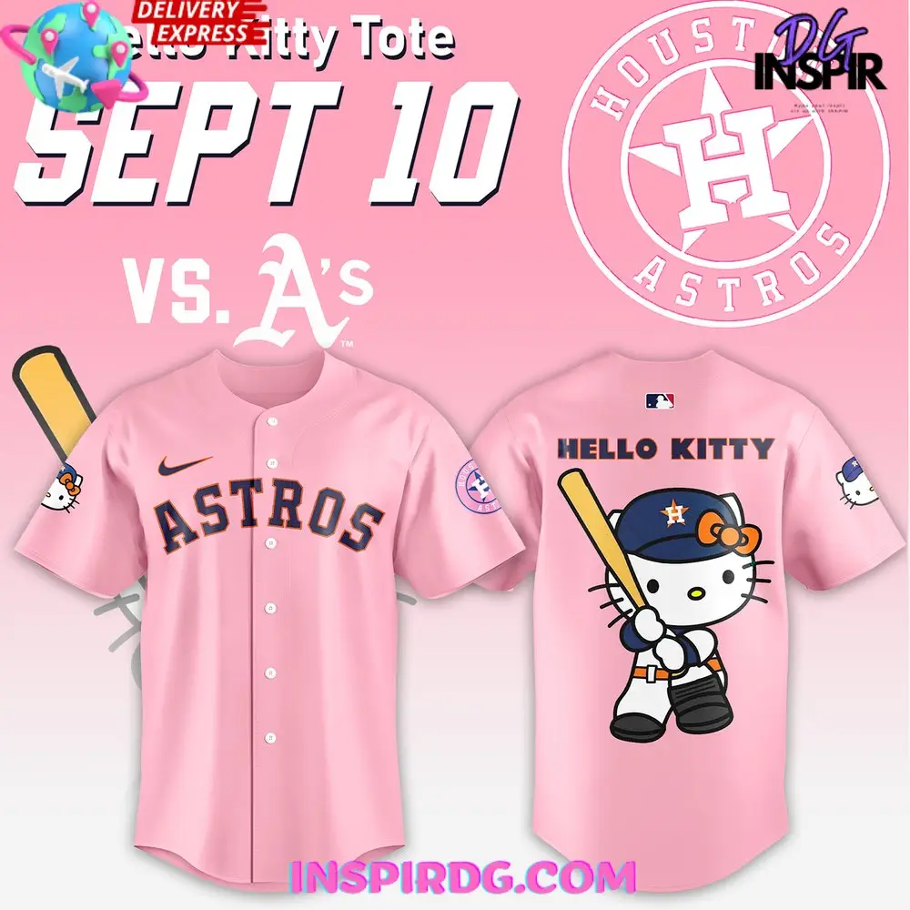 Houston Astros X Hello Kitty Night Baseball Jersey