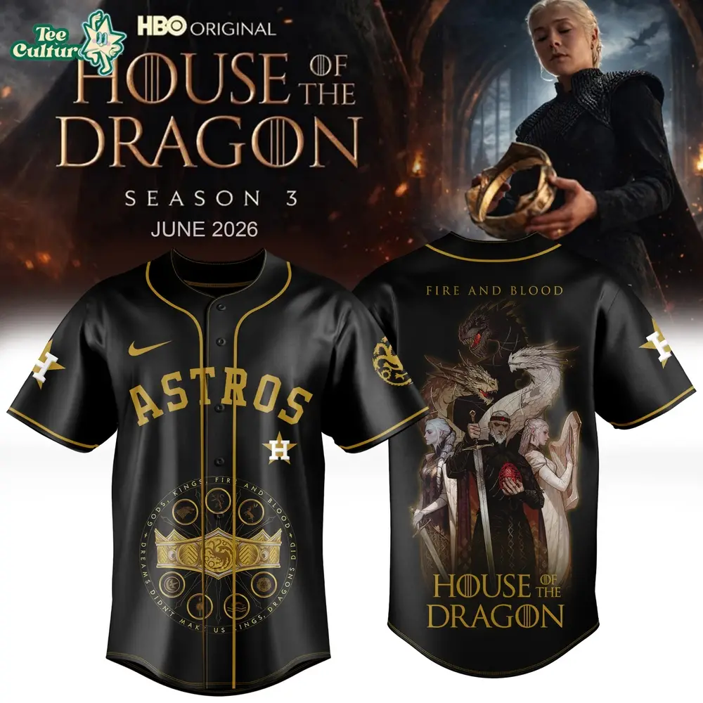 Houston Astros x House of the Dragon Season 3 2026 Collector Jersey Houston Astros x House of the Dragon Season 3 2026 Collector Jersey - Image 1