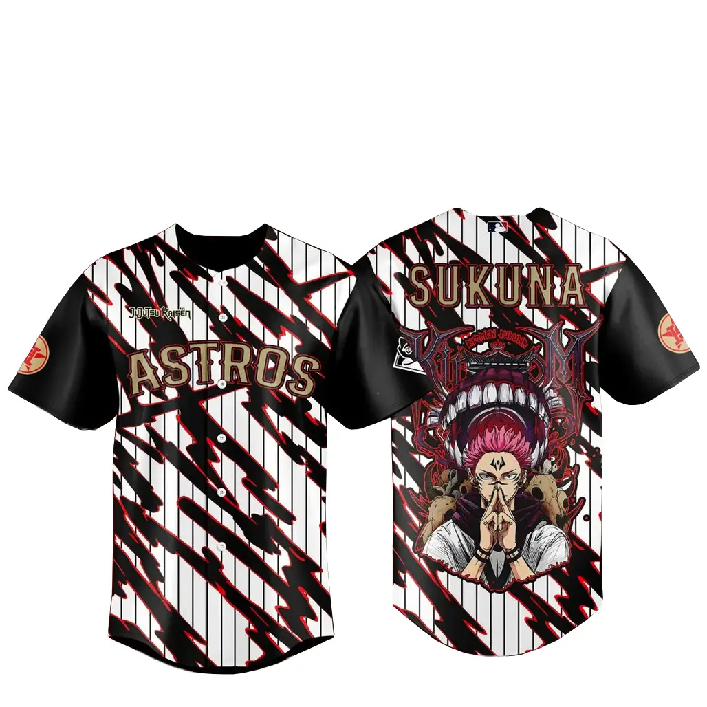 Houston Astros x Jujutsu Kaisen Night 2026 Sukuna Baseball Jersey - Tazila