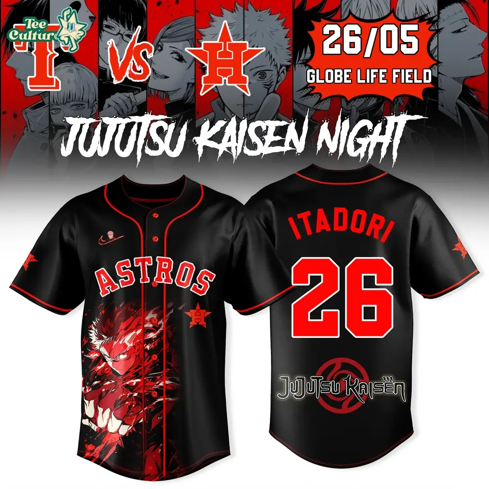Houston Astros x Jujutsu Kaisen Night Back Itadori 26 Jersey