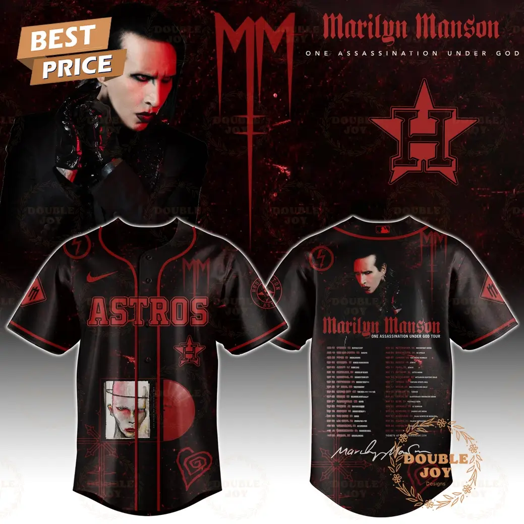 Houston Astros x Marilyn Manson Tour 2025 One Assassination Under God Baseball Jersey