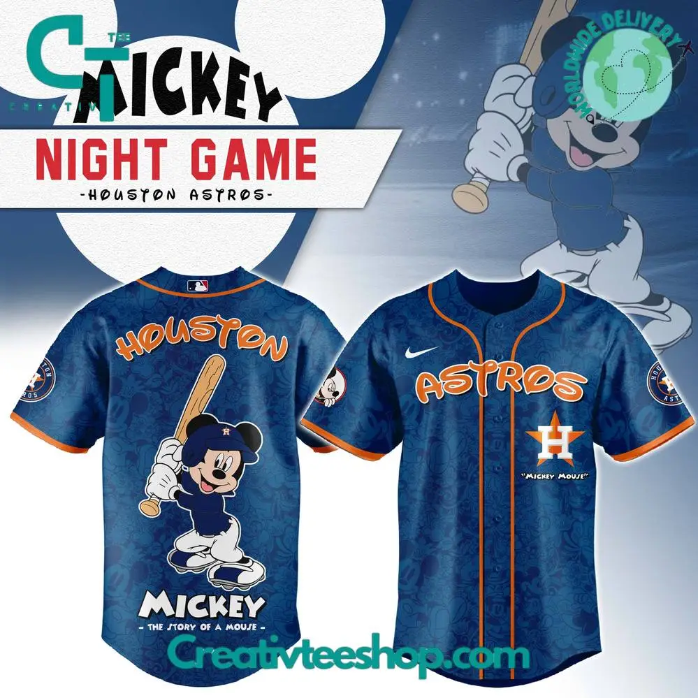 Houston Astros X Mickey Mouse Limited Edition Baseball Jersey