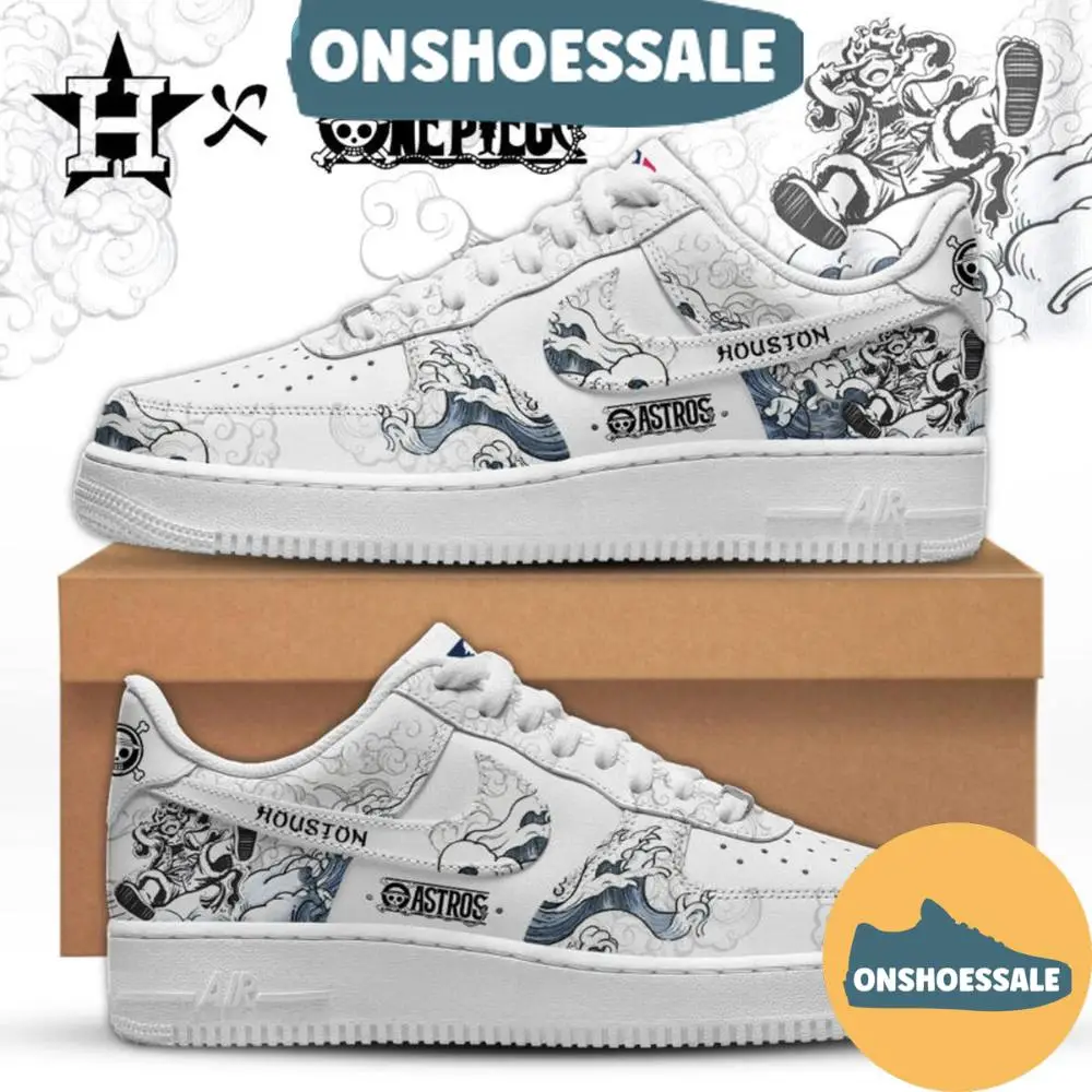 Houston Astros x One Piece Gear 5 Air Force 1 Shoes, Gift For Fans - Best Gift Shoes