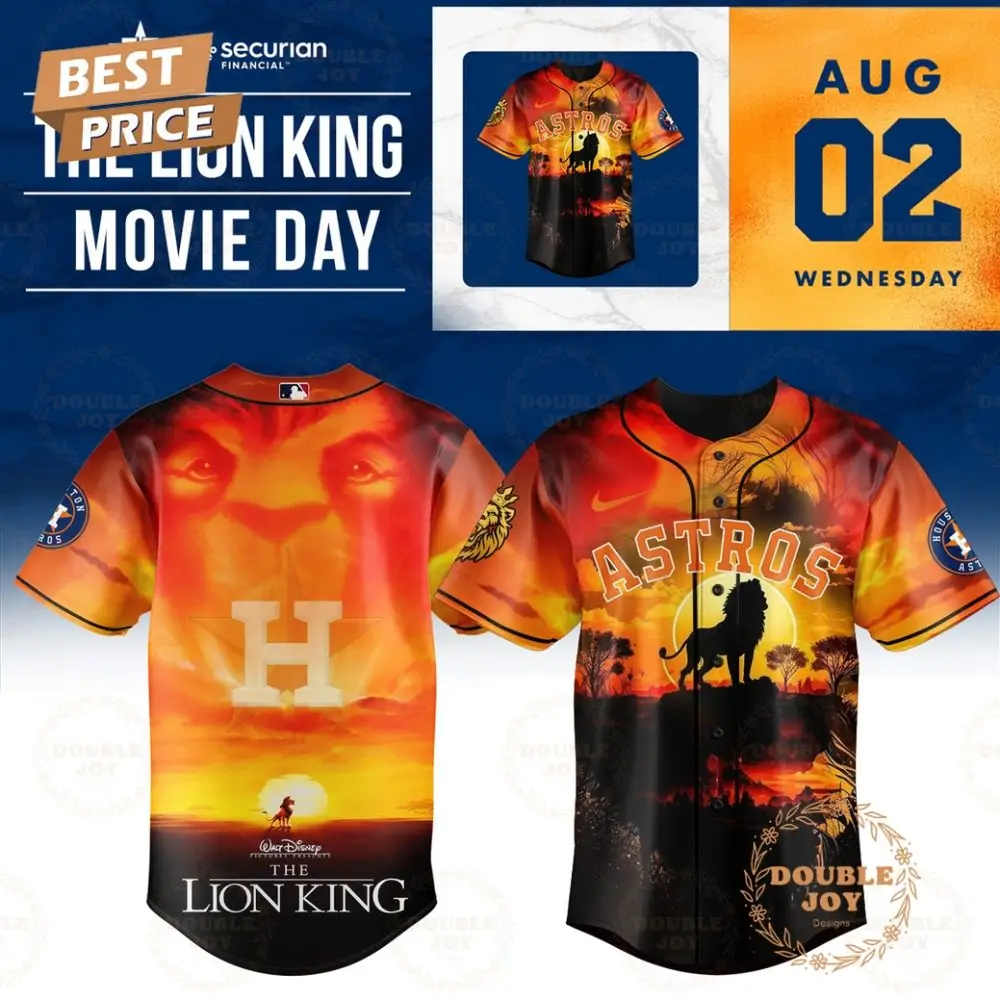 Houston Astros X The Lion King Movie Day 2025 Baseball Jersey