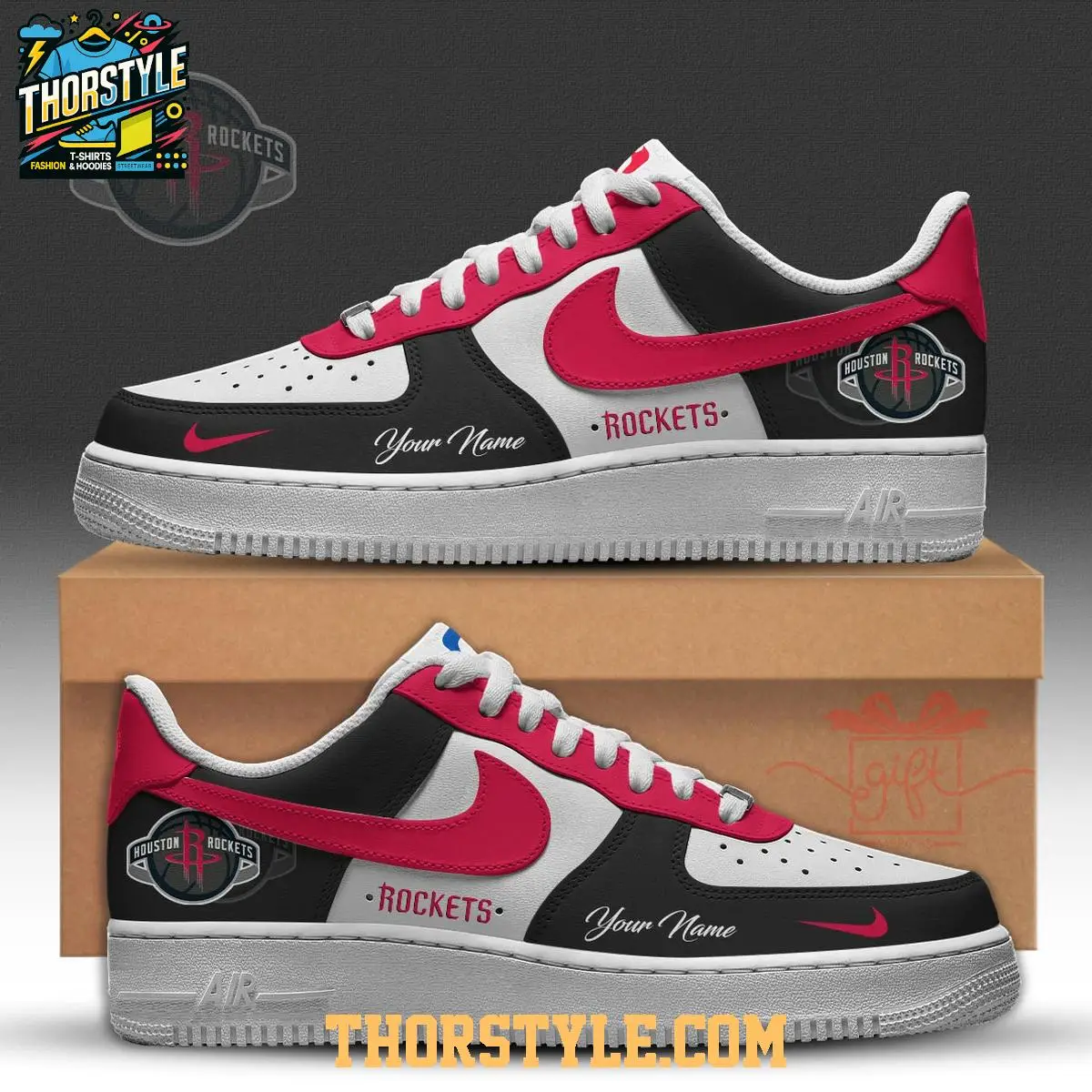 Houston Rockets 2025 NBA Championship Personalized Air Force 1 Shoes