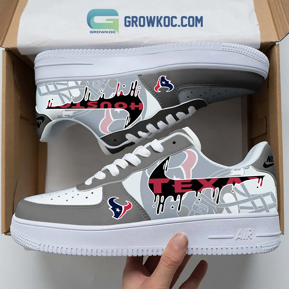Houston Texans Team Logo Fan Air Force 1 Shoes