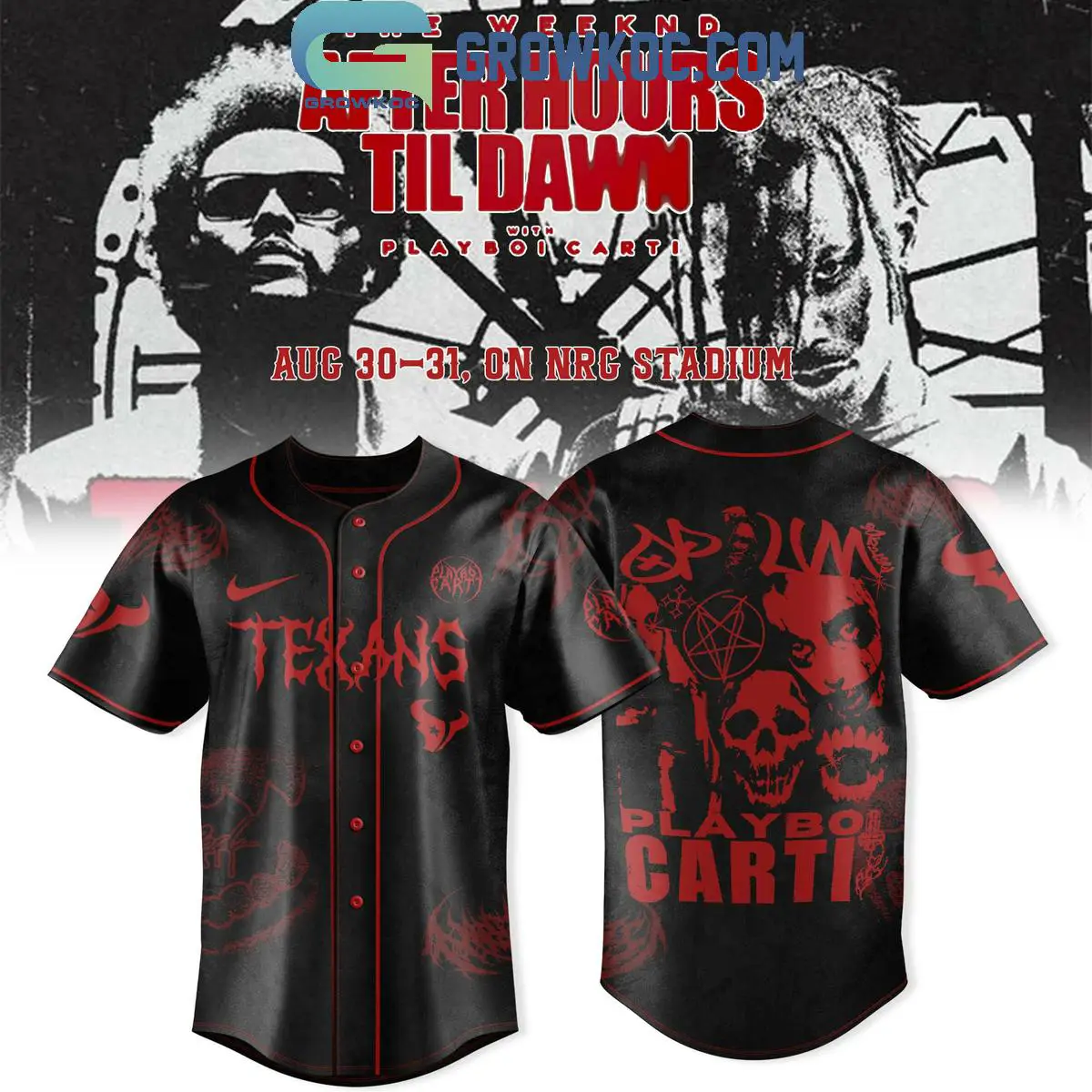 Houston Texans x Playboi Carti The Weeknd's Tour 2025 Jersey