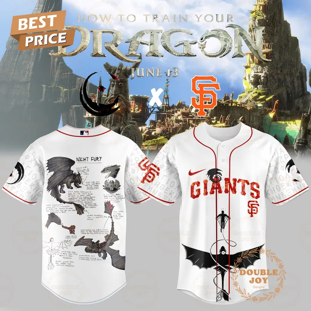 How To Train Your Dragon San Francisco Giants 2025 "Night Fury" Limited Edition Baseball Jersey