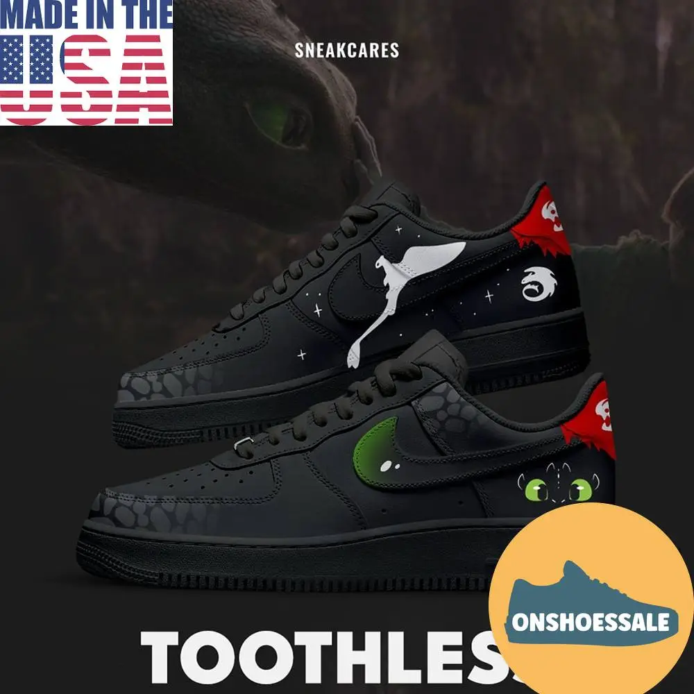 How To Train Your Dragon Toothless Air Force 1 Sneaker - Best Gift Shoes