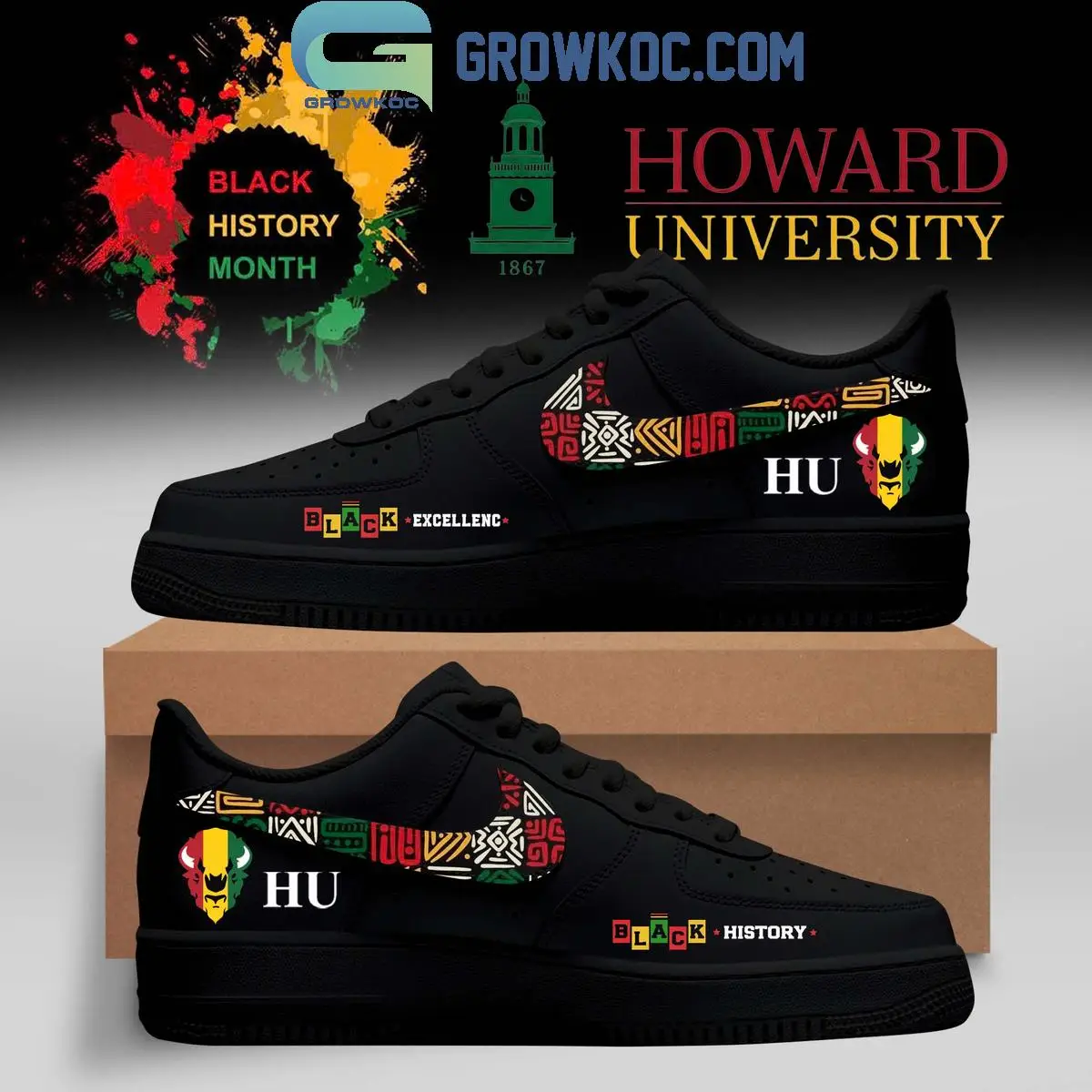 Howard University x Black History Month 2026 Air Force 1 Shoes