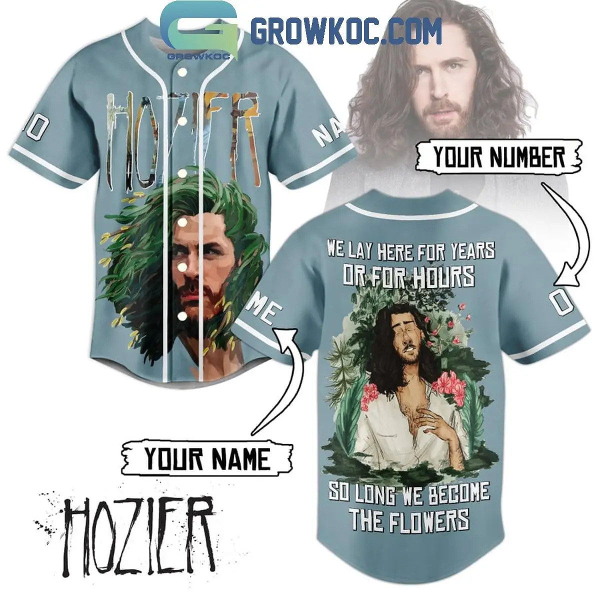 Hozier So Long We Become The Flowers Personalized Baseball Jersey
