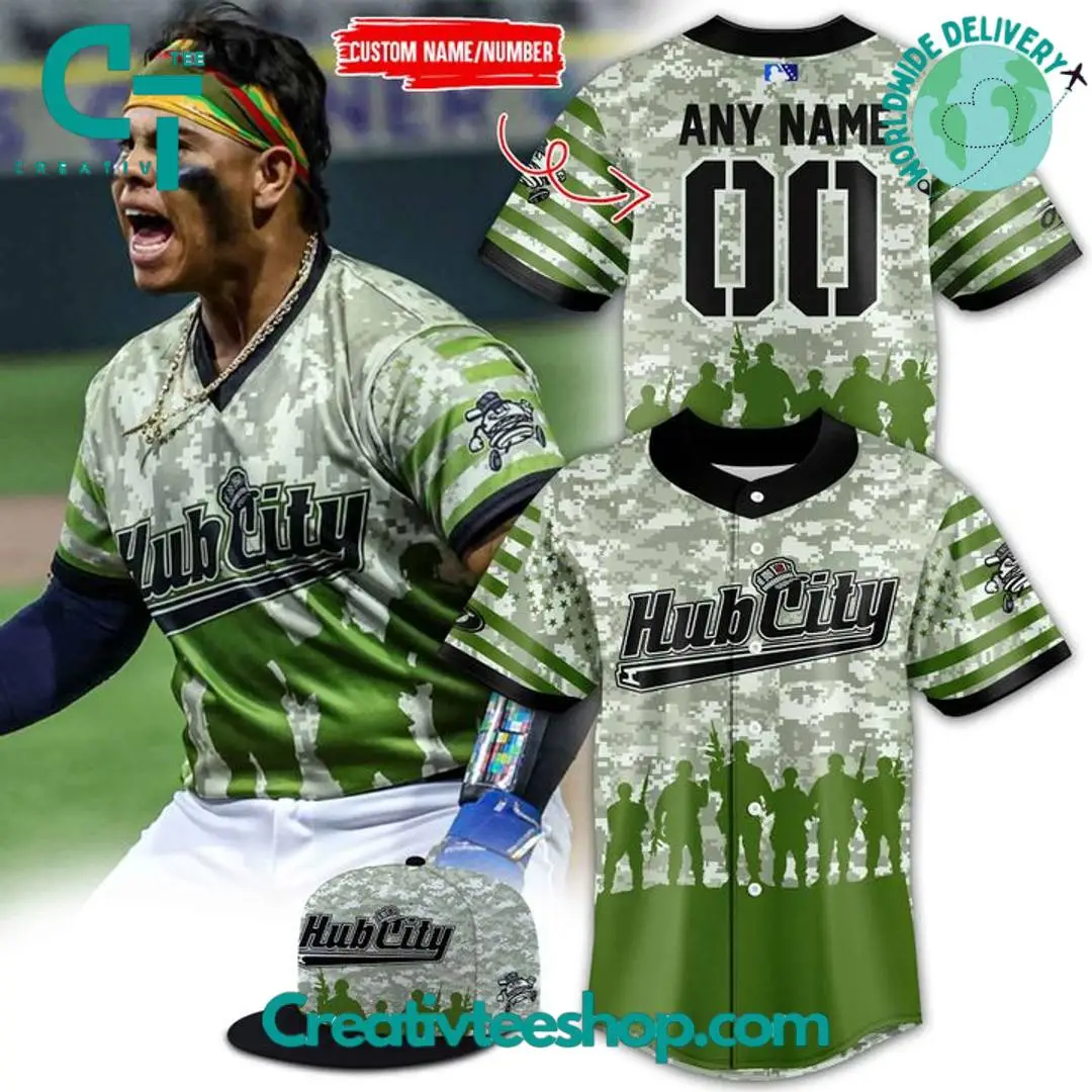 Hub City Spartanburgers Memorial Day Personalized Baseball Jersey